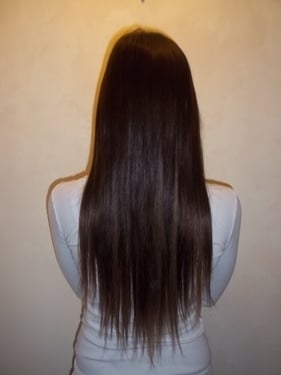 Long dark hair extensions, Cezala Billingshurst